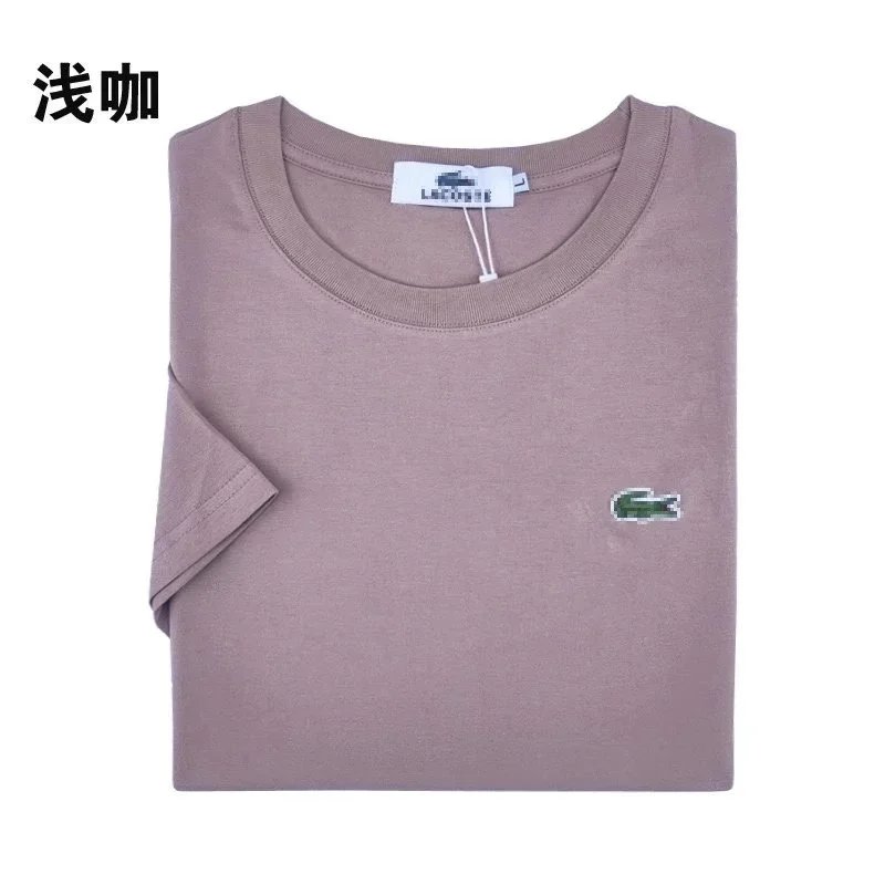 圆领浅咖
