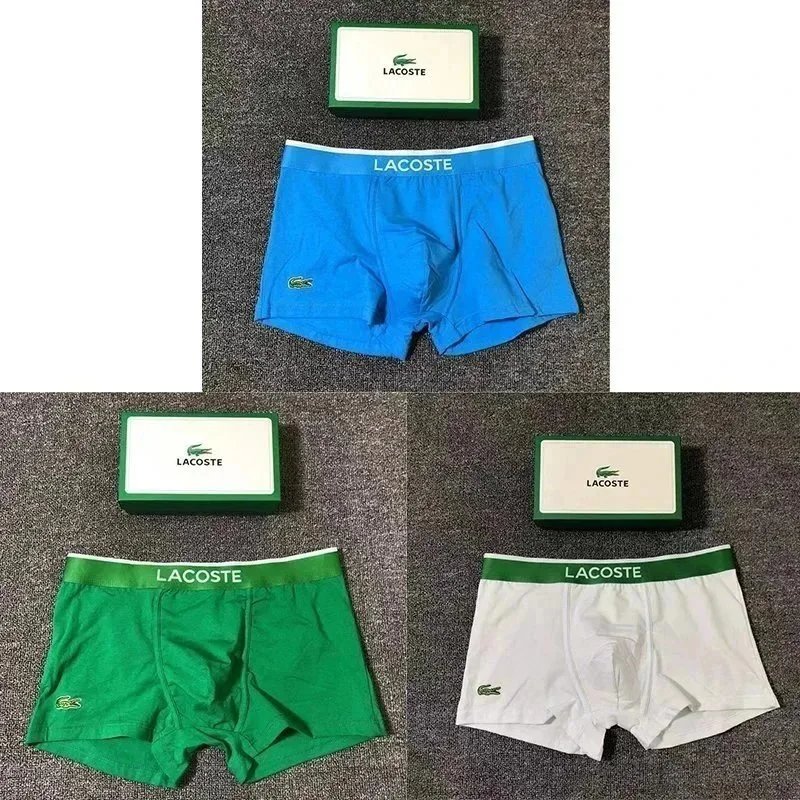 LACOSTE 白+蓝+绿 礼盒装