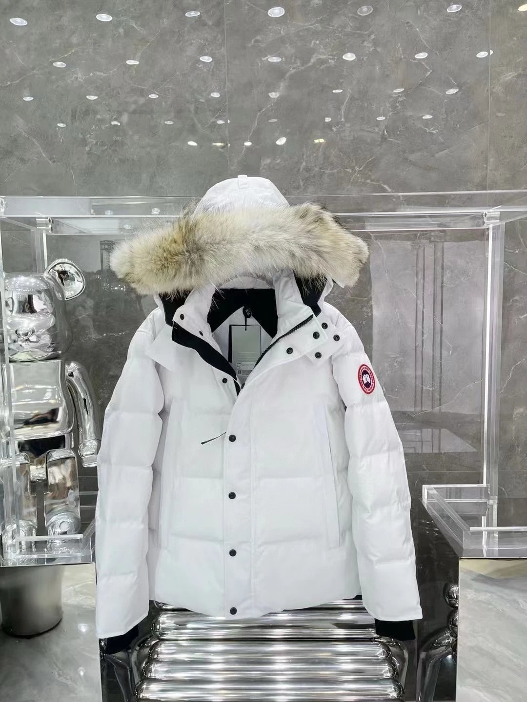 纯白色 定制款 大狼毛 完美无瑕 无需等待