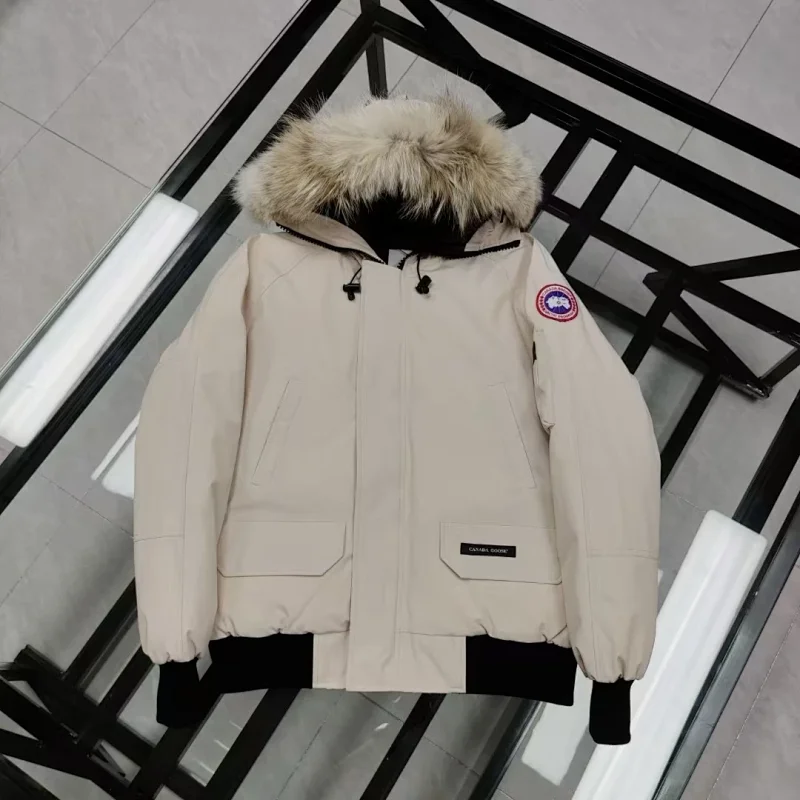 羽绒服大鹅夹克-米白
