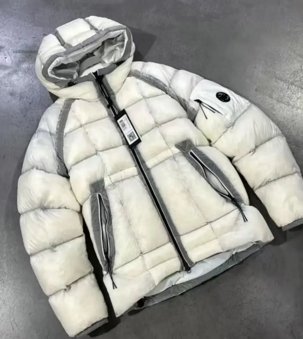 针织拼接羽绒服（90%白鸭绒）-白色2