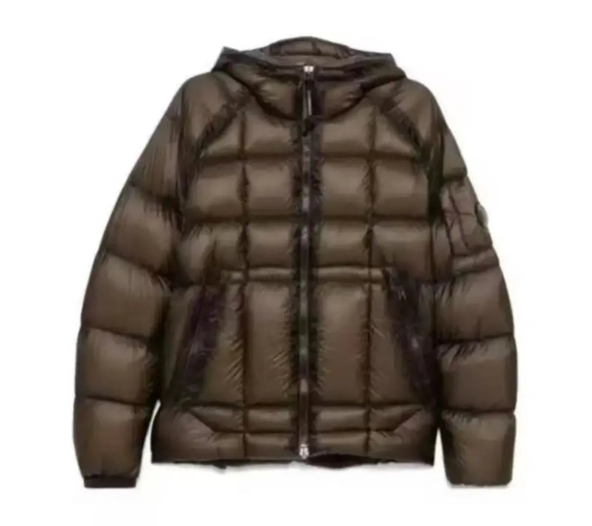 C羽绒服褐色