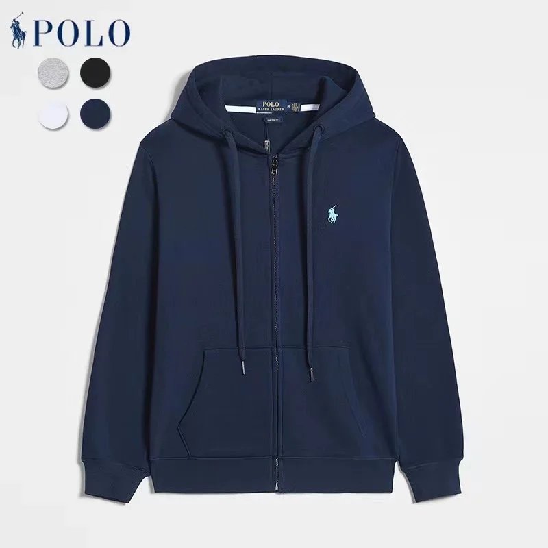 蓝色绿标拉链 hoodie