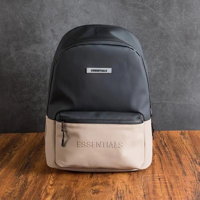 ESSENTIALS-黑拼卡其色-款2