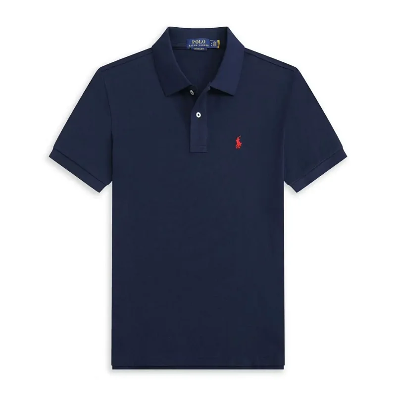 藏青红标polo短袖