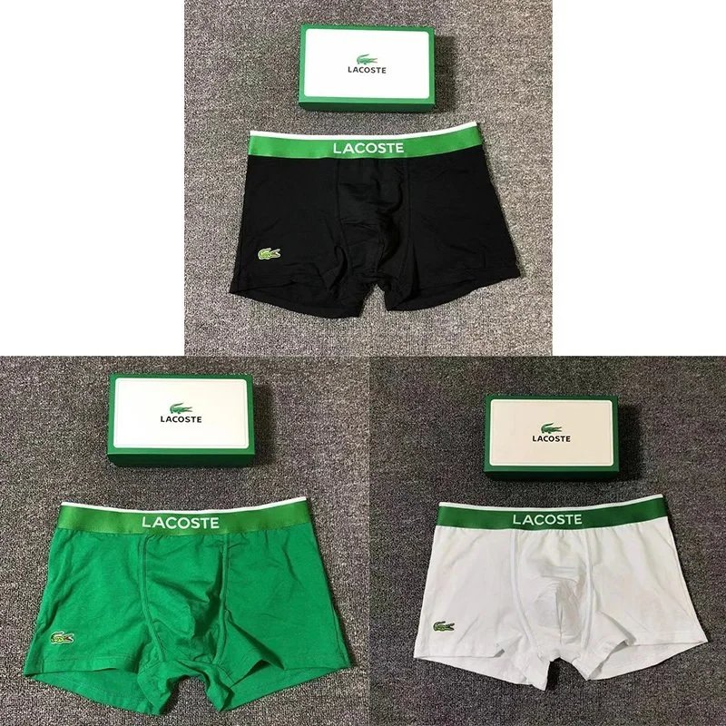 LACOSTE 白+黑+绿 礼盒装