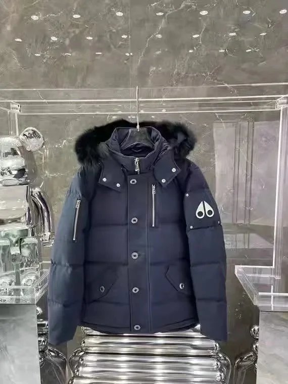 男款深蓝色默认黑毛白毛留言