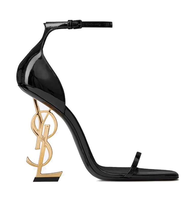Black patent leather (gold heel 10cm)