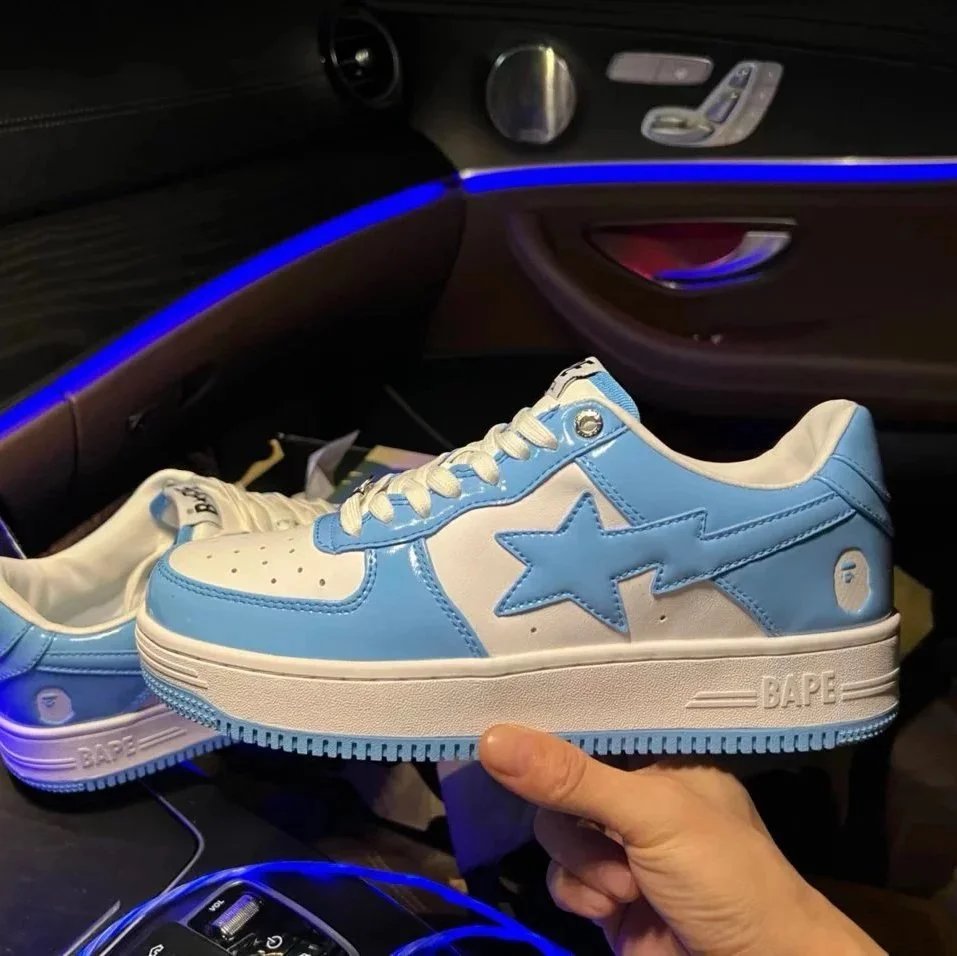 Patent leather North Carolina blue
