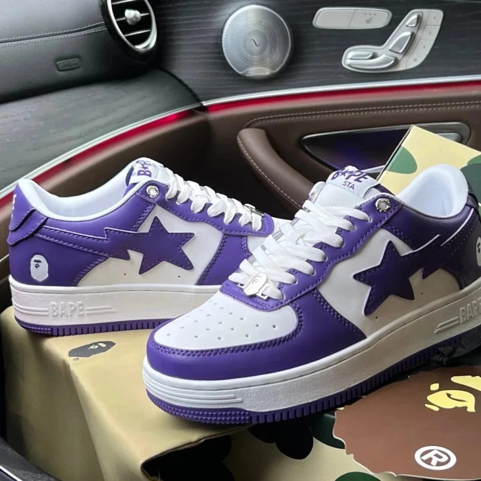 Patent leather white purple