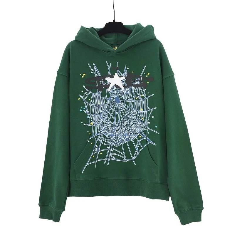 Spiderweb (Dark Green Hoodie)