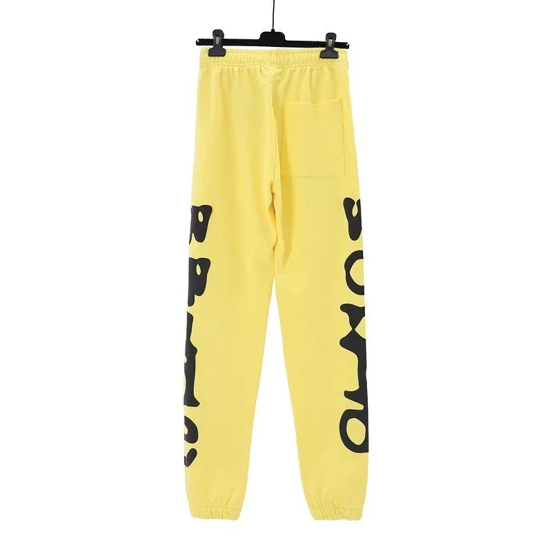 Lemon-yellow trousers (lettered)