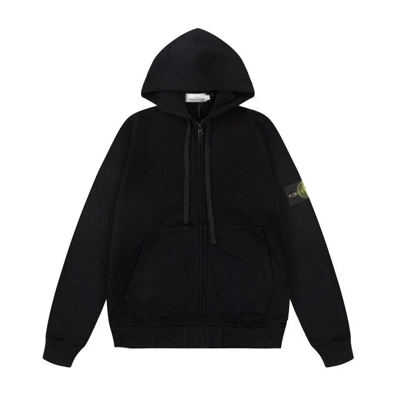 Black hooded cardigan