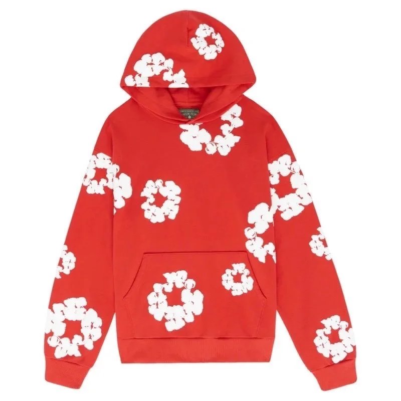 3 red hoodies
