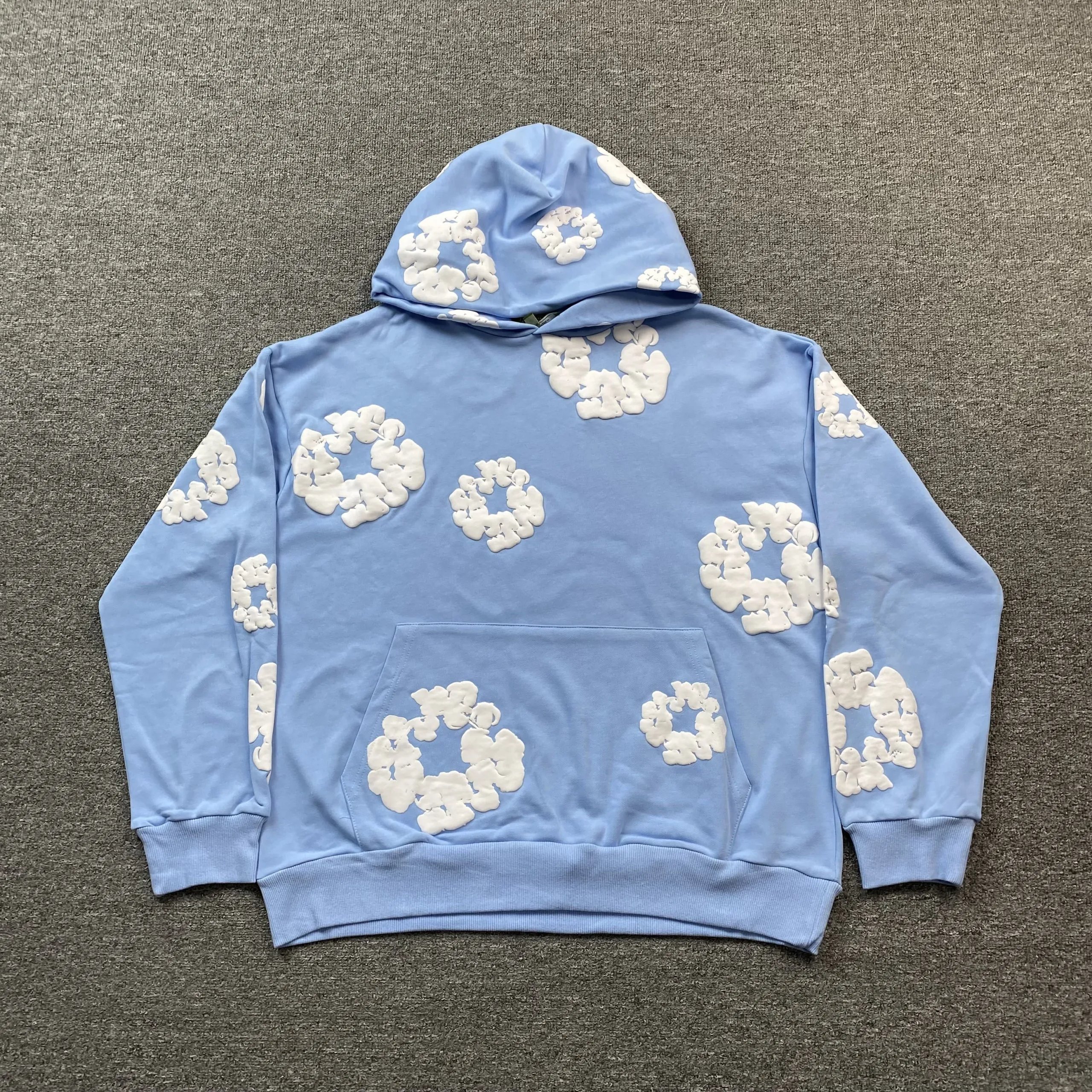 light blue white label