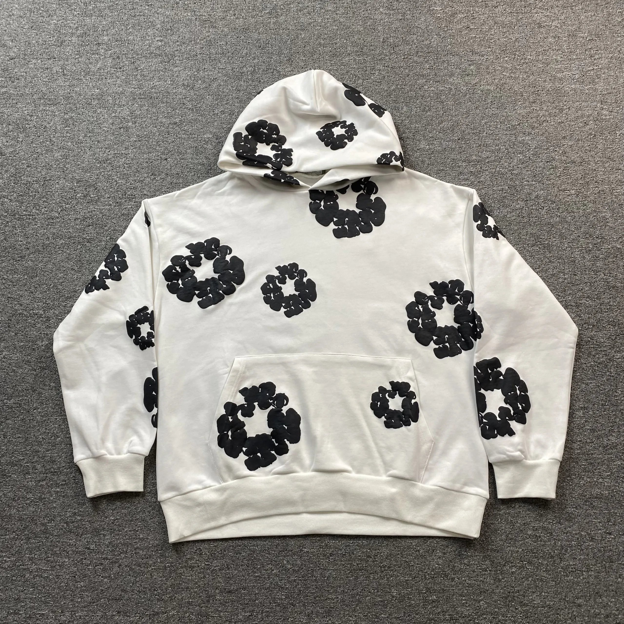 White with a black label