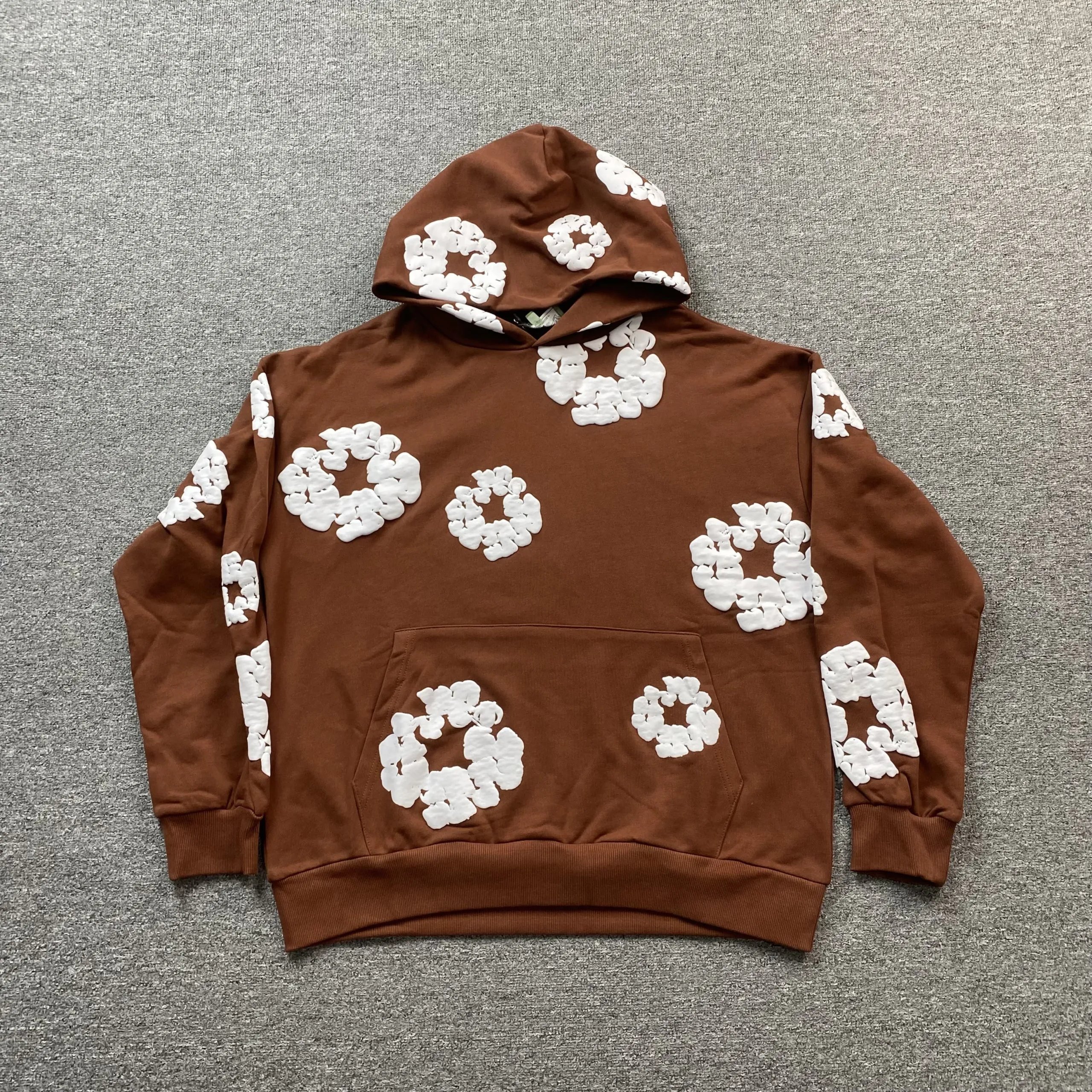 Brown white label