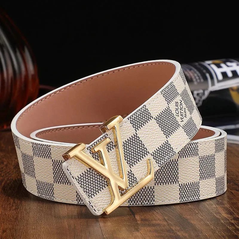 White with gold buckle