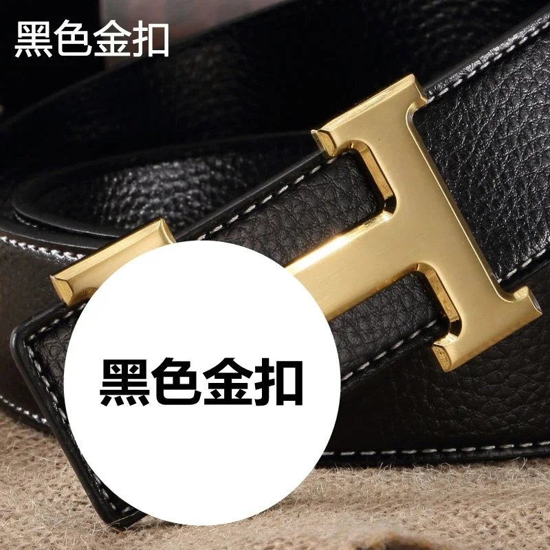 Black 31 lines H Gold buckle