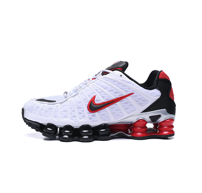 White, black, and red