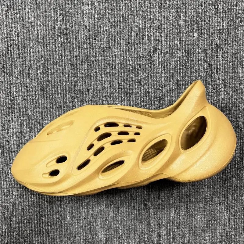 Hole shoes yellow