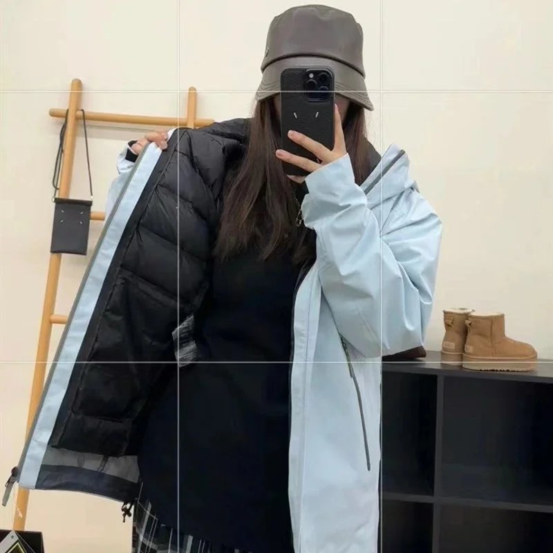 LT--Ether Blue Down Jacket Two-Piece Set