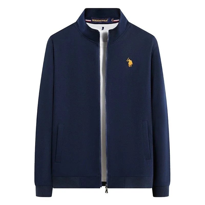 Round-neck zipper dark blue
