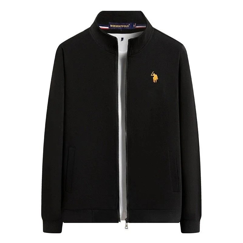 round neck zipper black