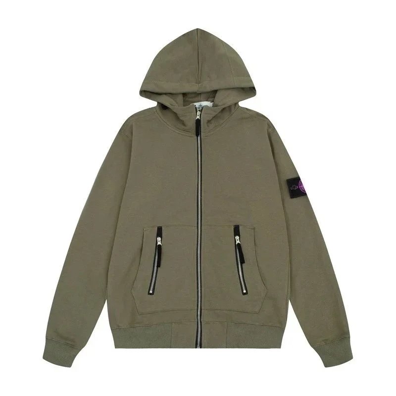 Pocket zipper army green