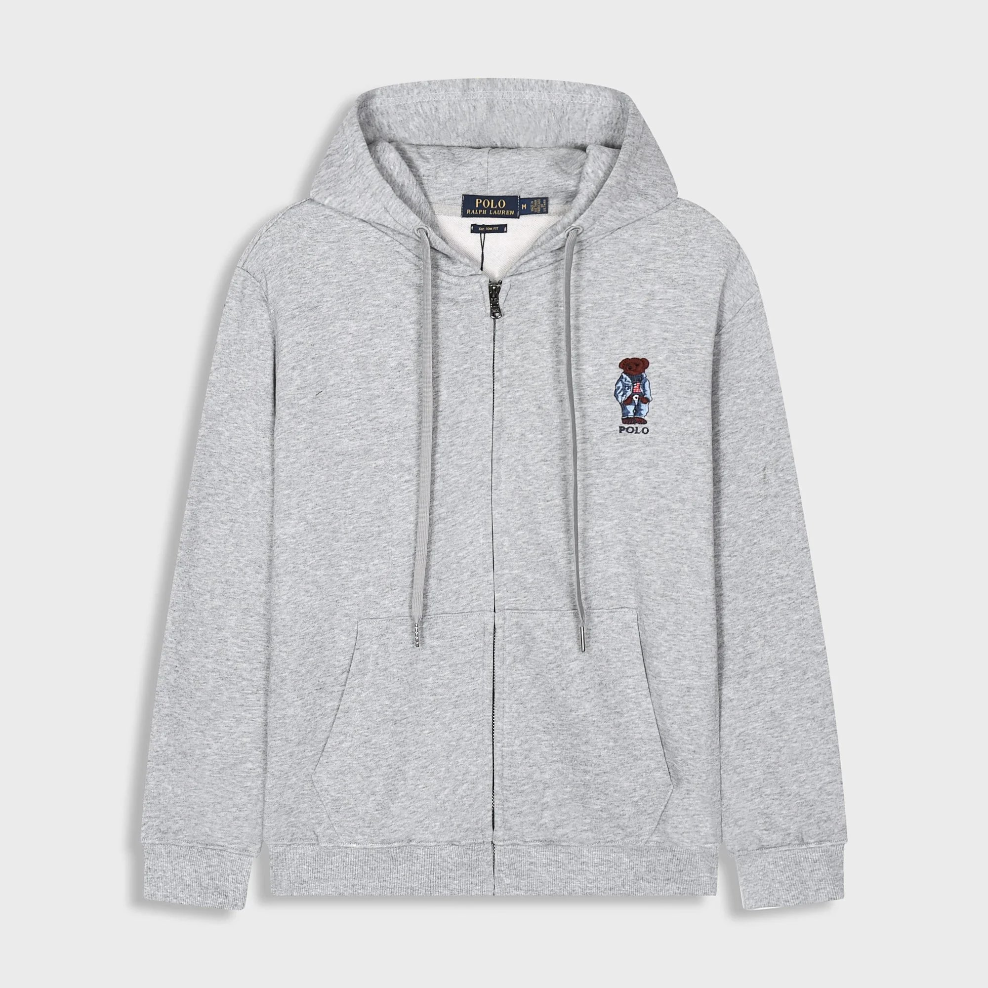 Khaki zip-up hoodie