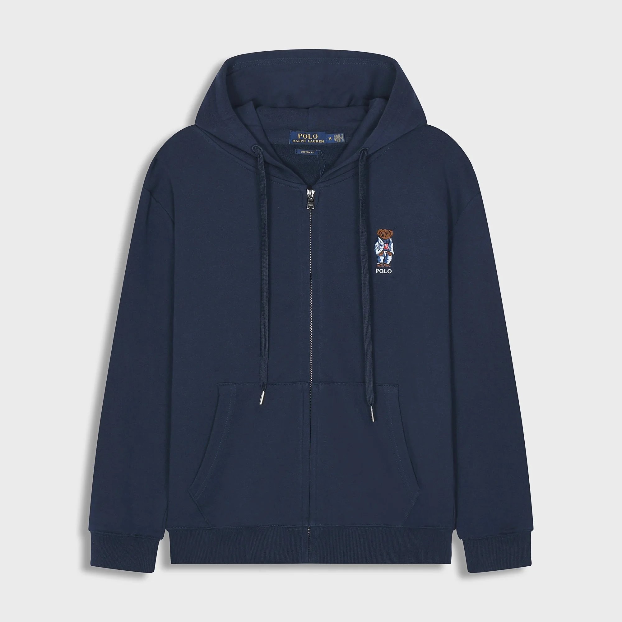 Blue zip-up hoodie