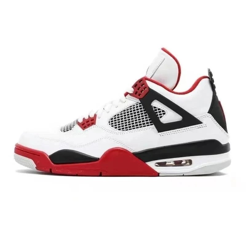 White, black, and red