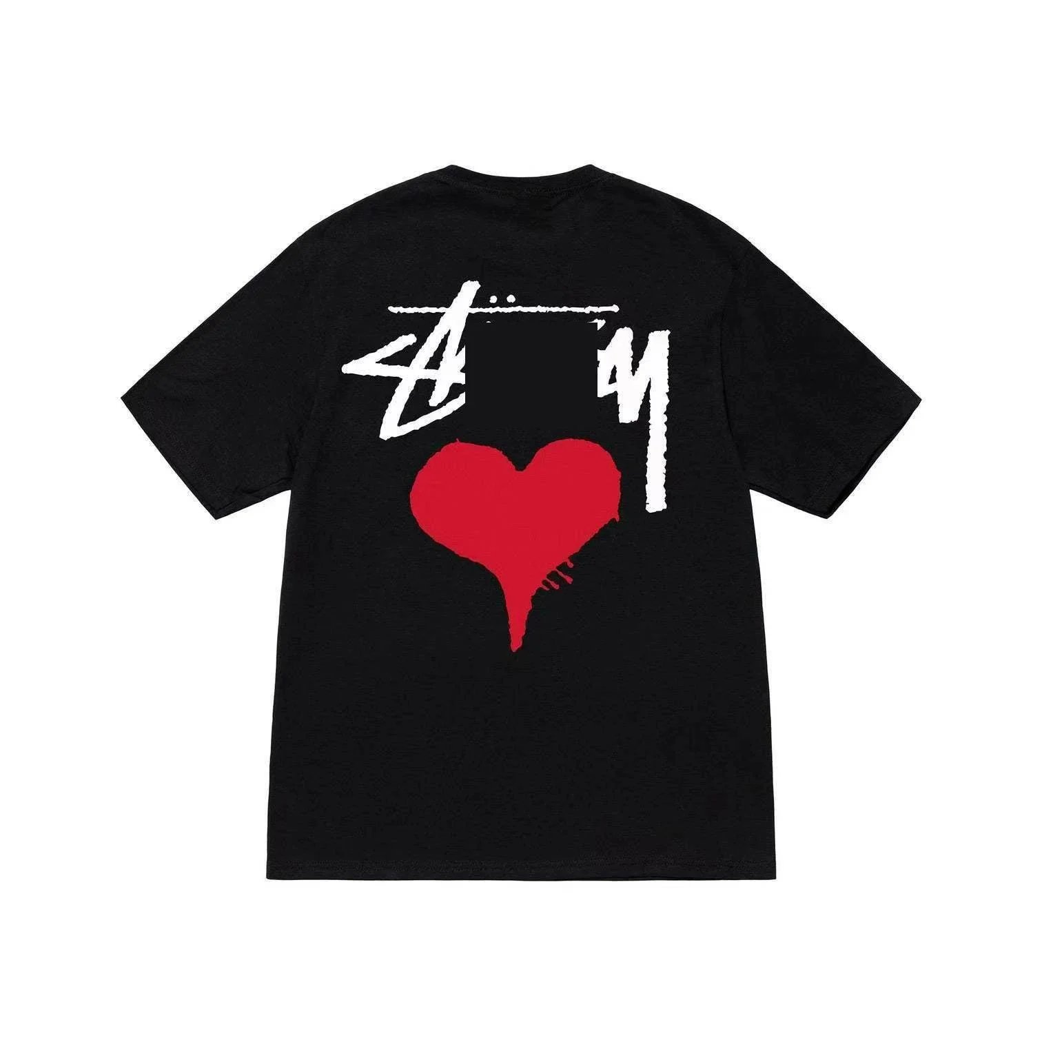 Heart-shaped, short-sleeved black