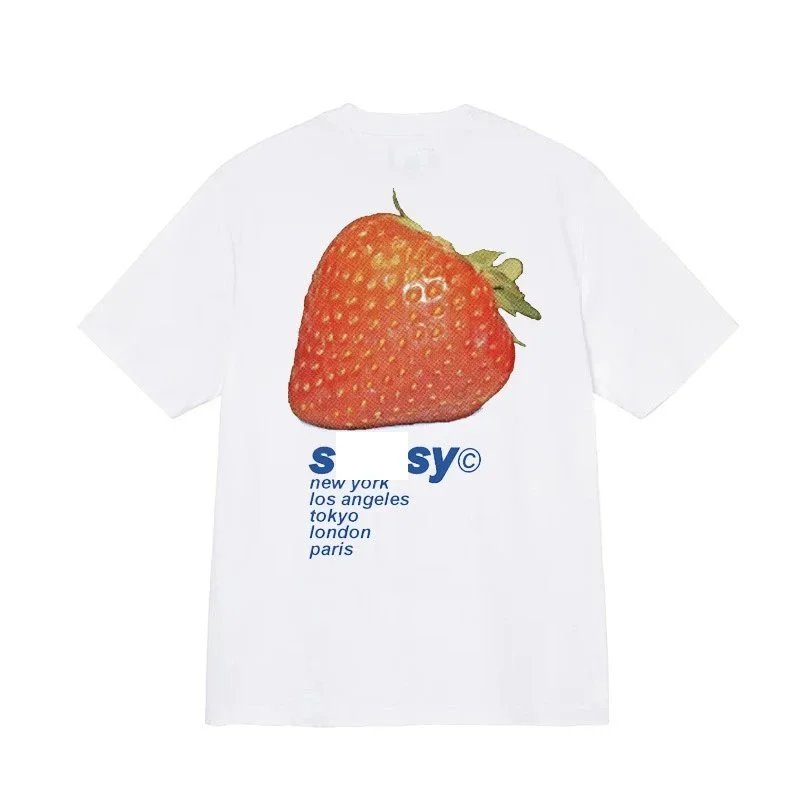Strawberry short sleeve white