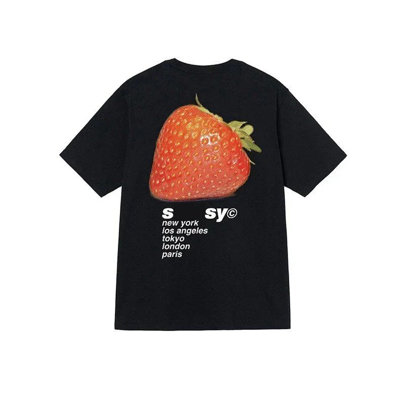 Strawberry Short Sleeve Black