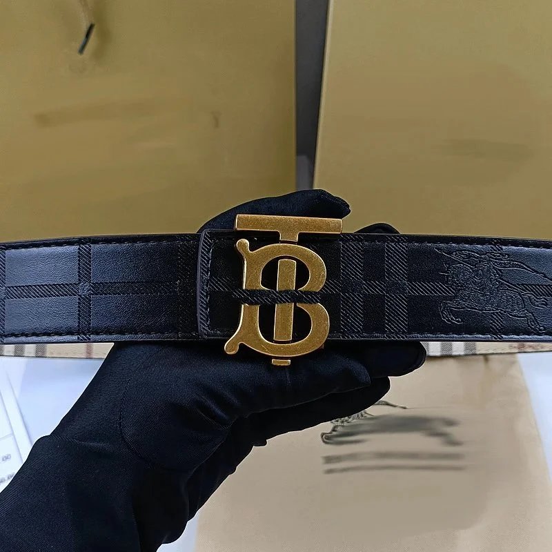 Embossed TB copper-colored buckle
