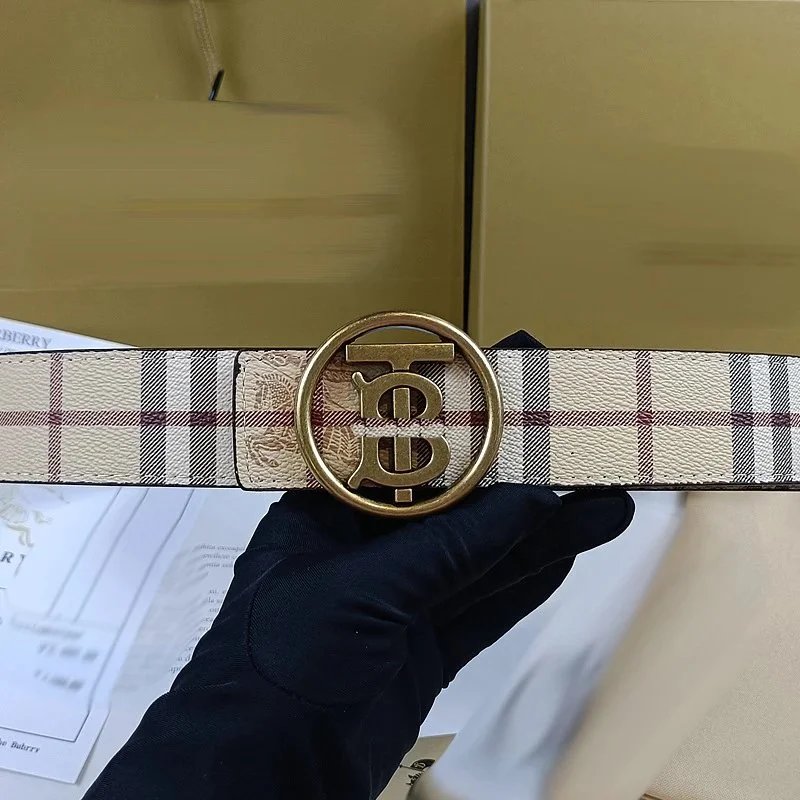 Woven texture, circular TB, copper-colored buckle