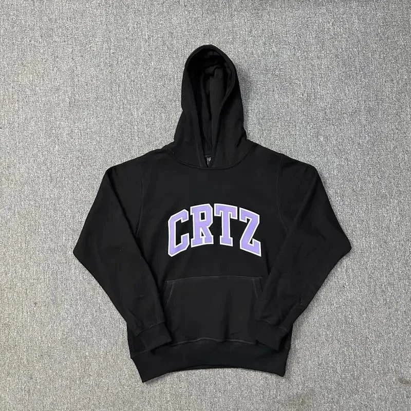 923 Black-Print Purple Hoodie
