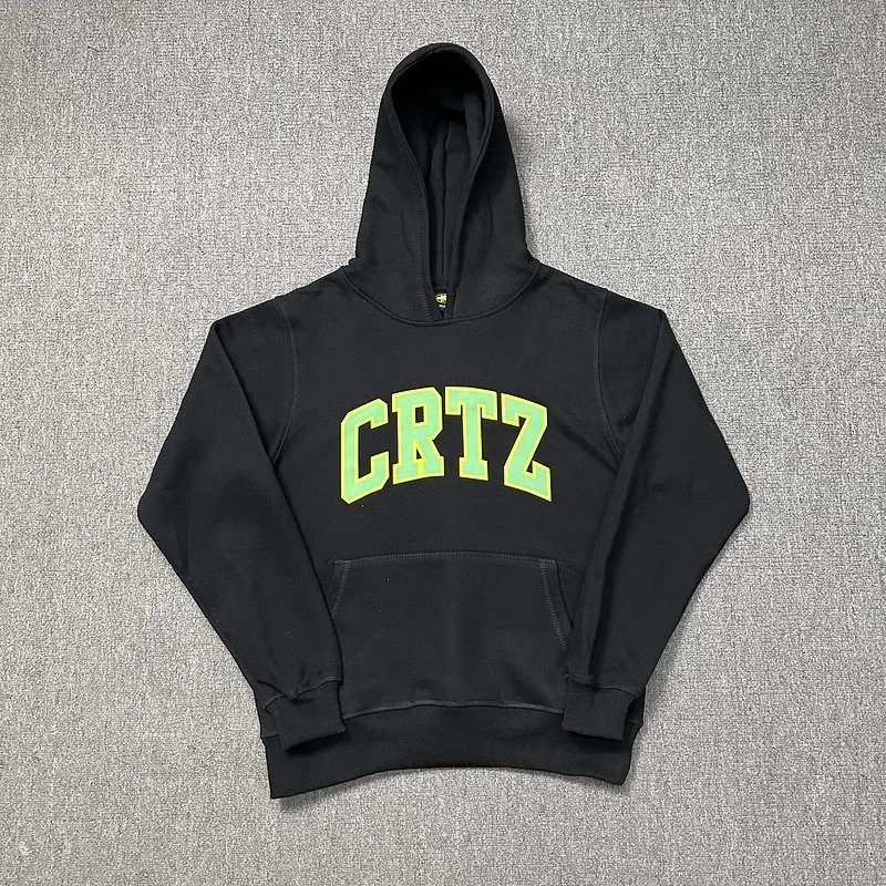 923 Black-Print Green Hoodie