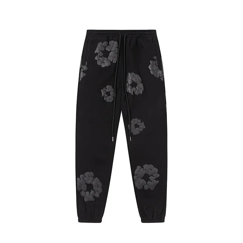 Kapok Trousers Black Print Grey