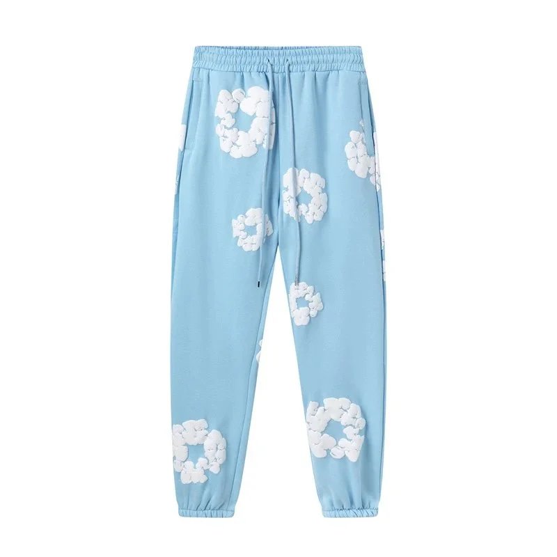 Kapok cotton trousers, sky blue