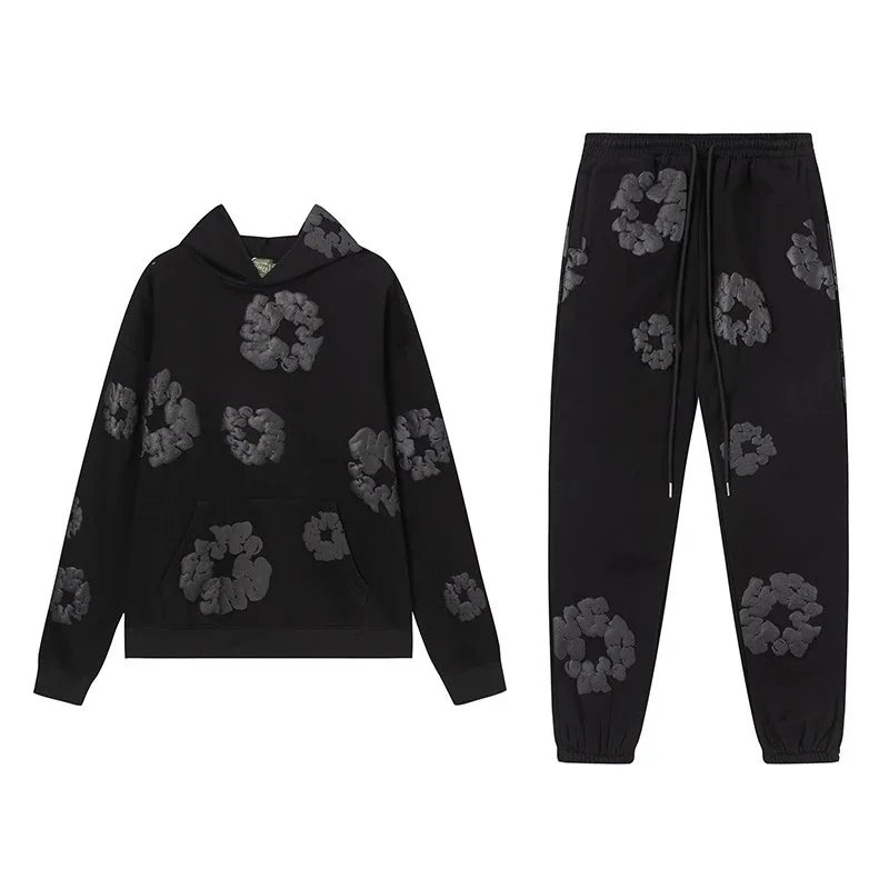 Kapok Set Black Print Grey