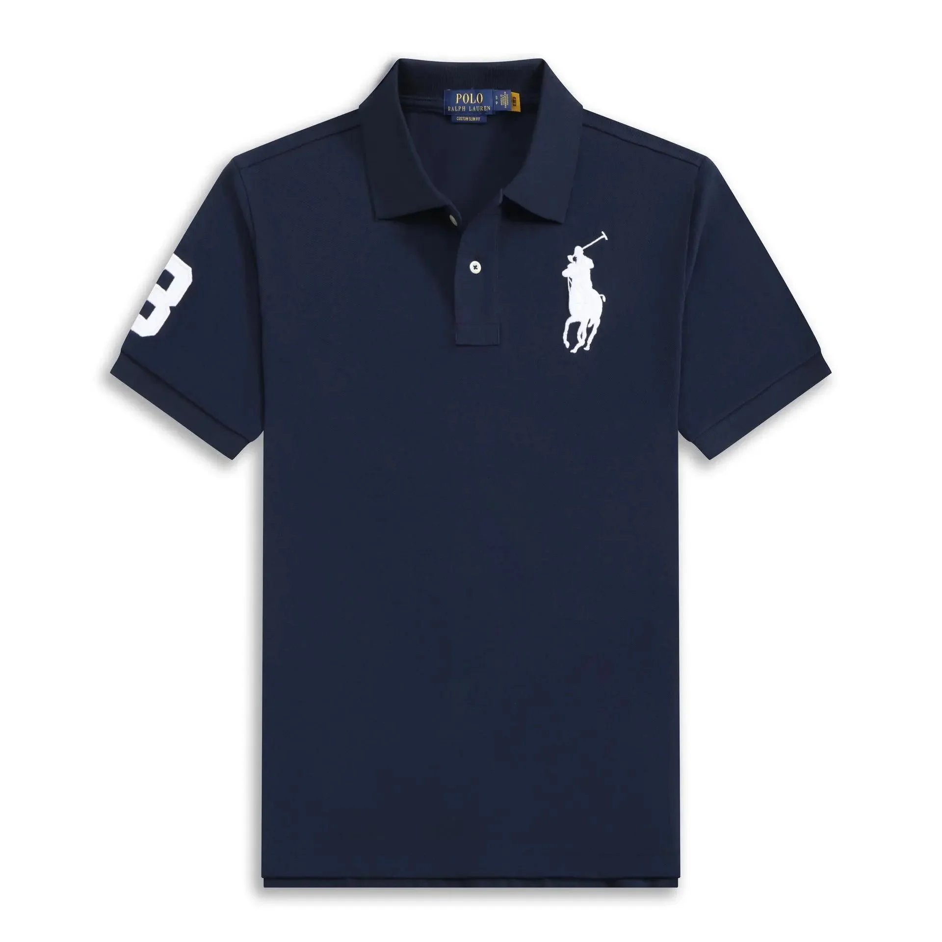Royal blue with white label