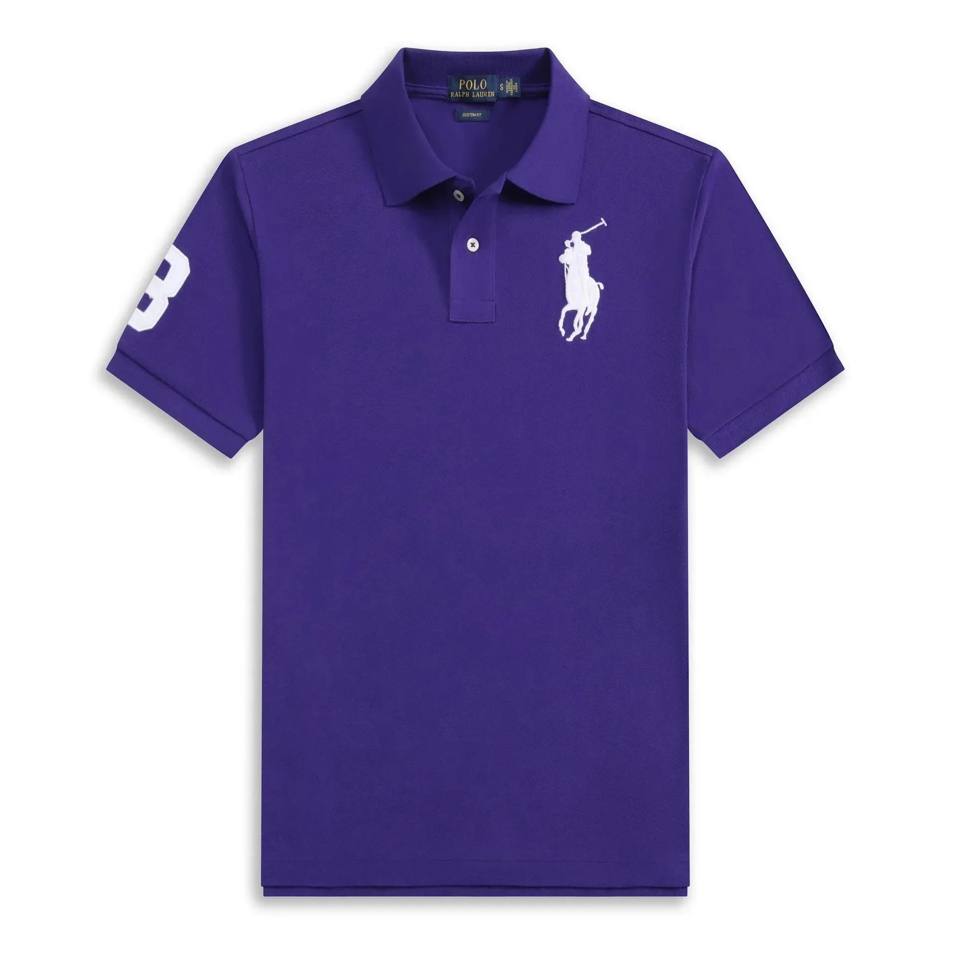 Purple white label