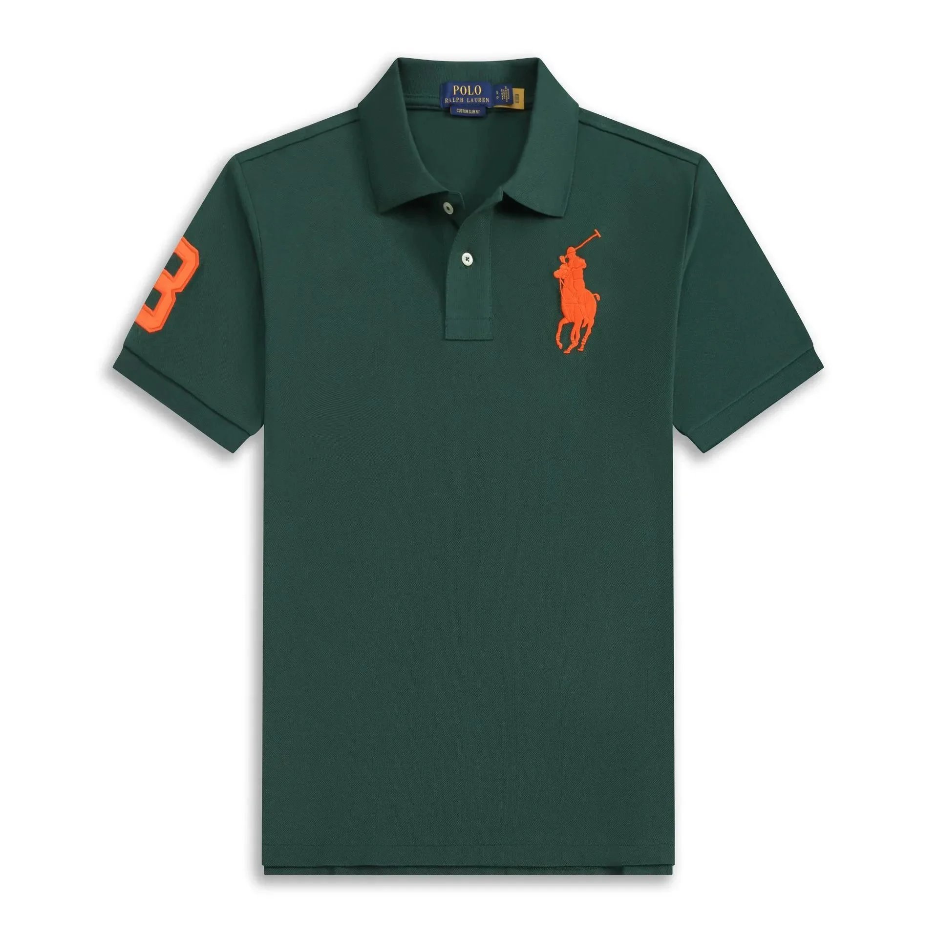 dark green orange horse