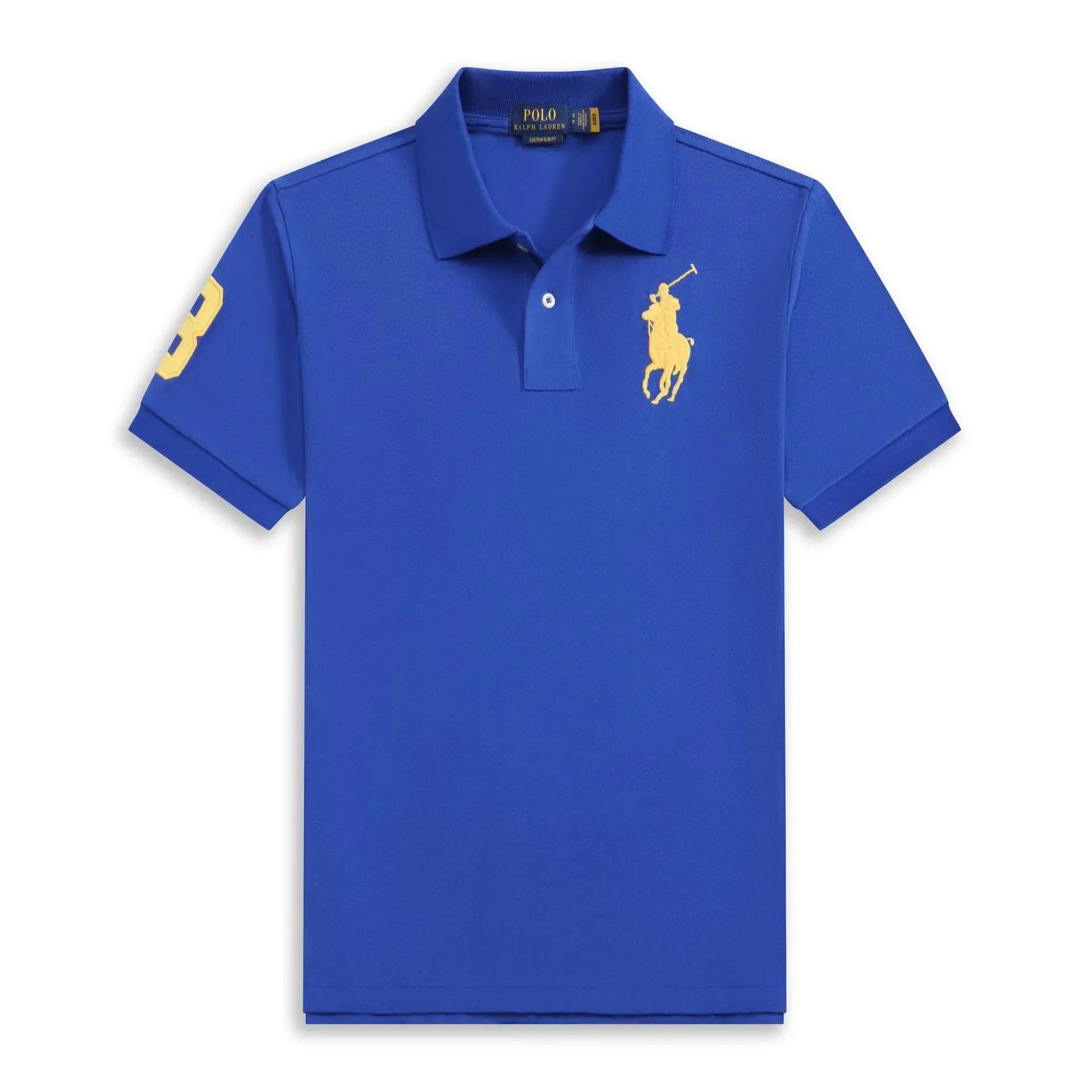 Colorful blue and yellow horse