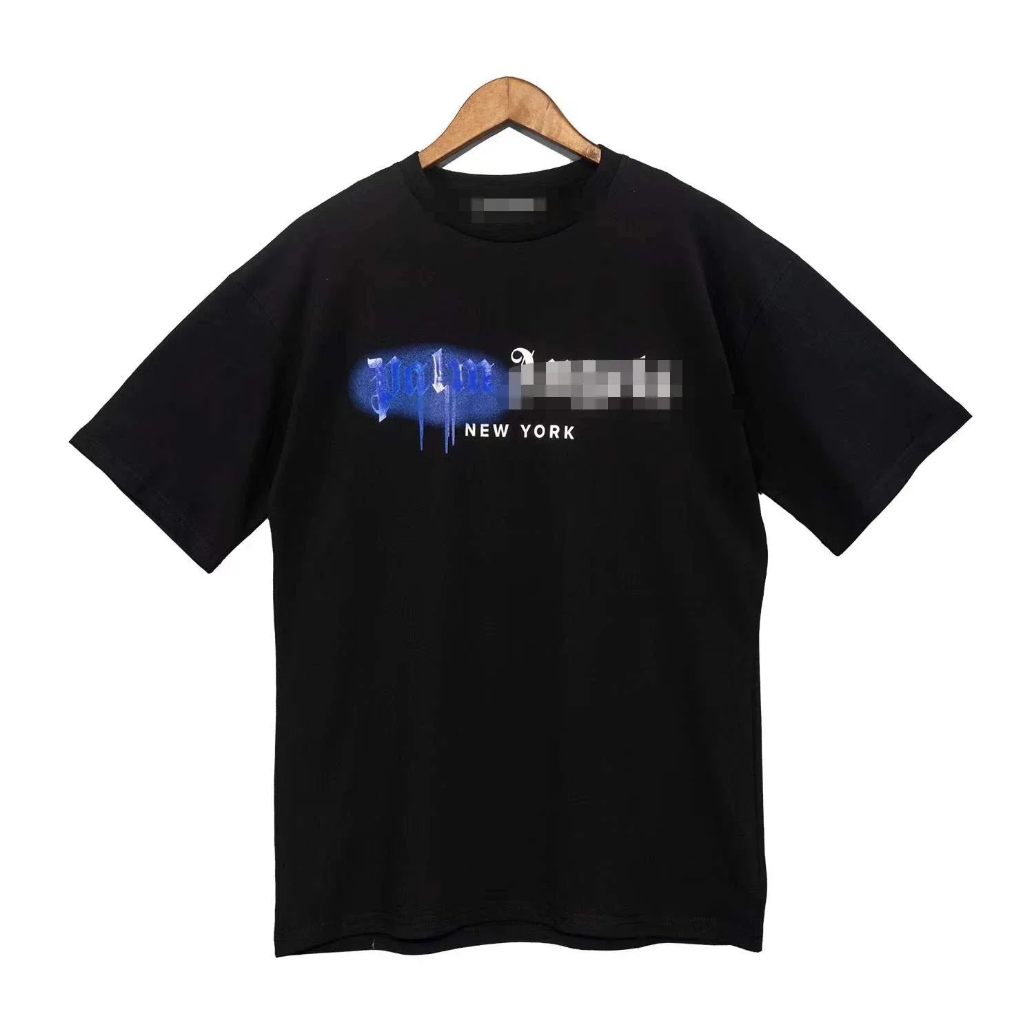 Black with blue stamp