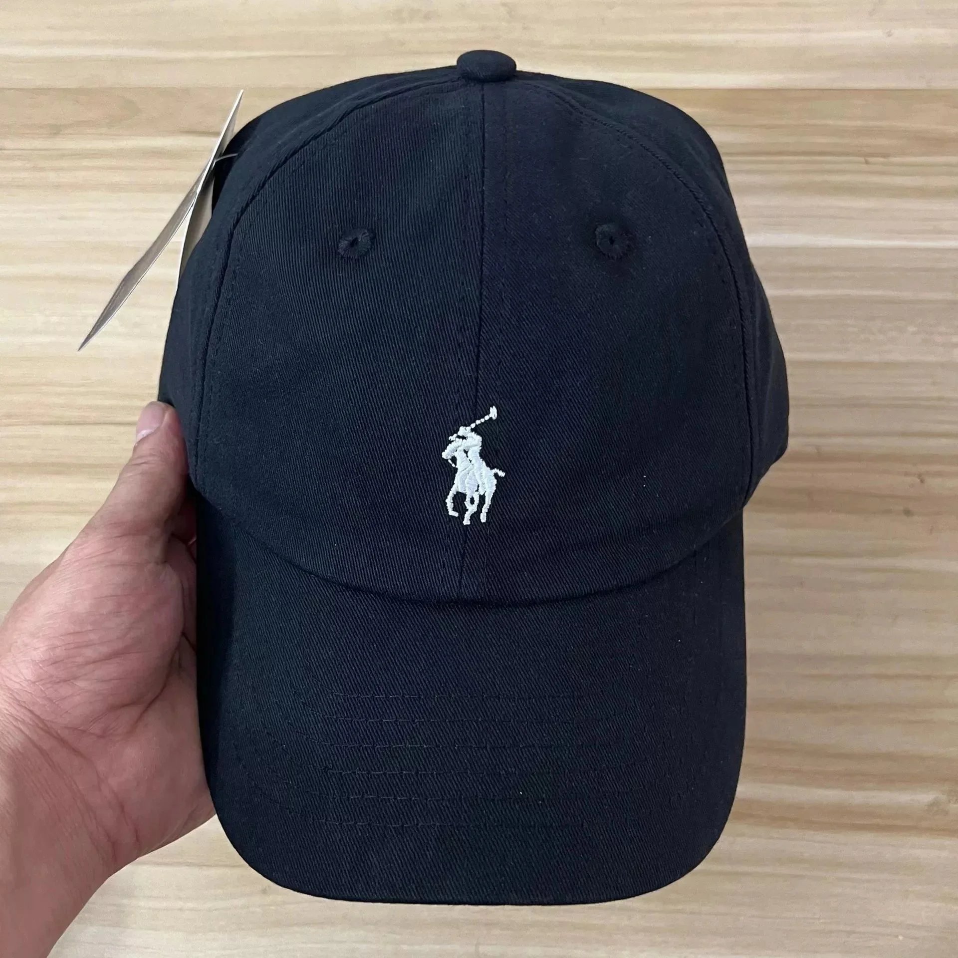 Black and white polo shirt