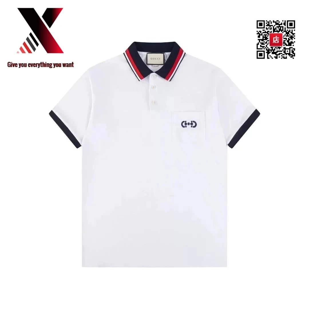 White with a red and black collar