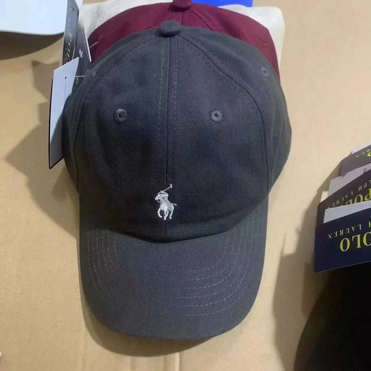 Dark gray polo shirt